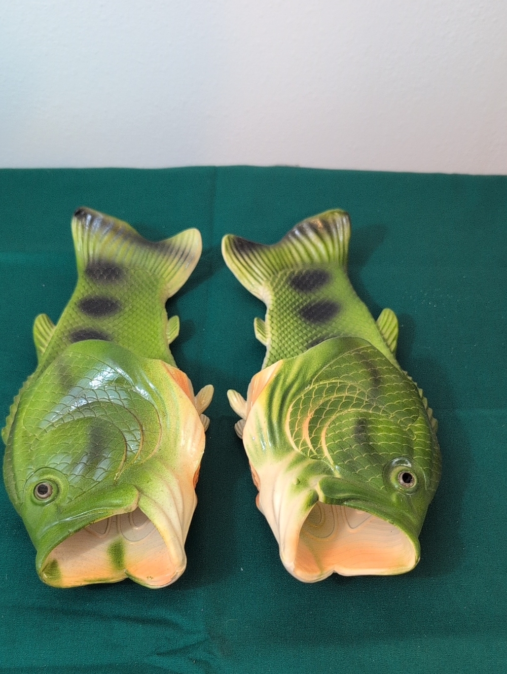 Green Fish Sandals - Pair of Fish Sandals
